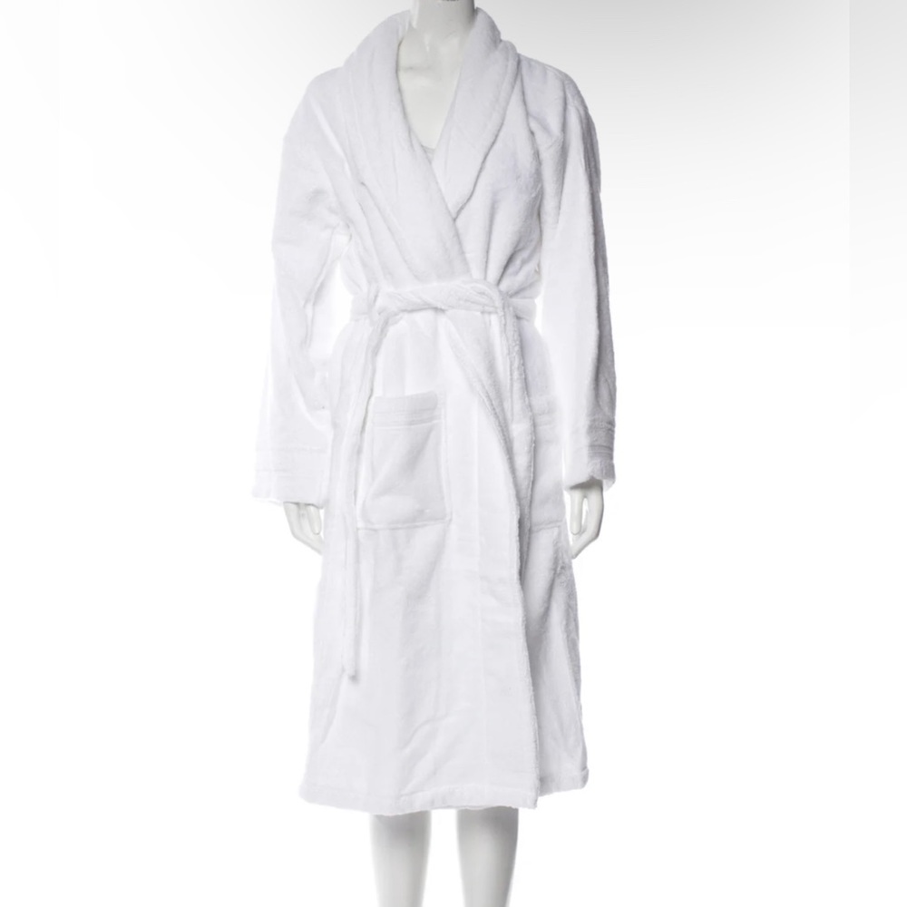 FRETTE Women’s White Cotton Luxury Bathrobe XL Imported
